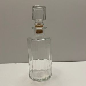 Vintage Bormioli Italy Decanter Mid Century Modern Barware Clear Glass